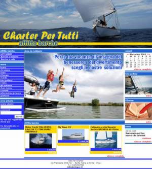 sito per charter nautico noleggio barche template