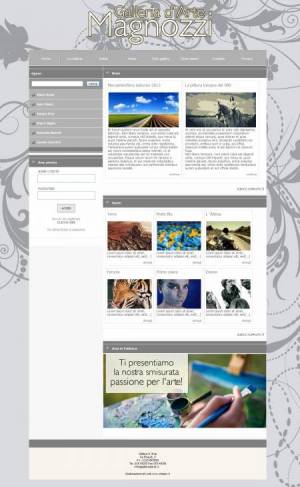 sito web galleria d'arte template