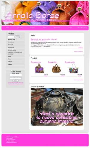 sito web negozio borse template