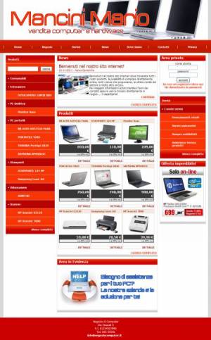 sito web negozio computer template