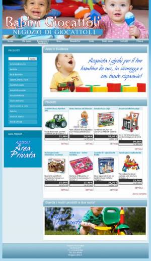 sito web negozio giocattoli template