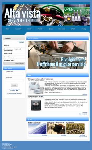 sito web servizi elettronici template