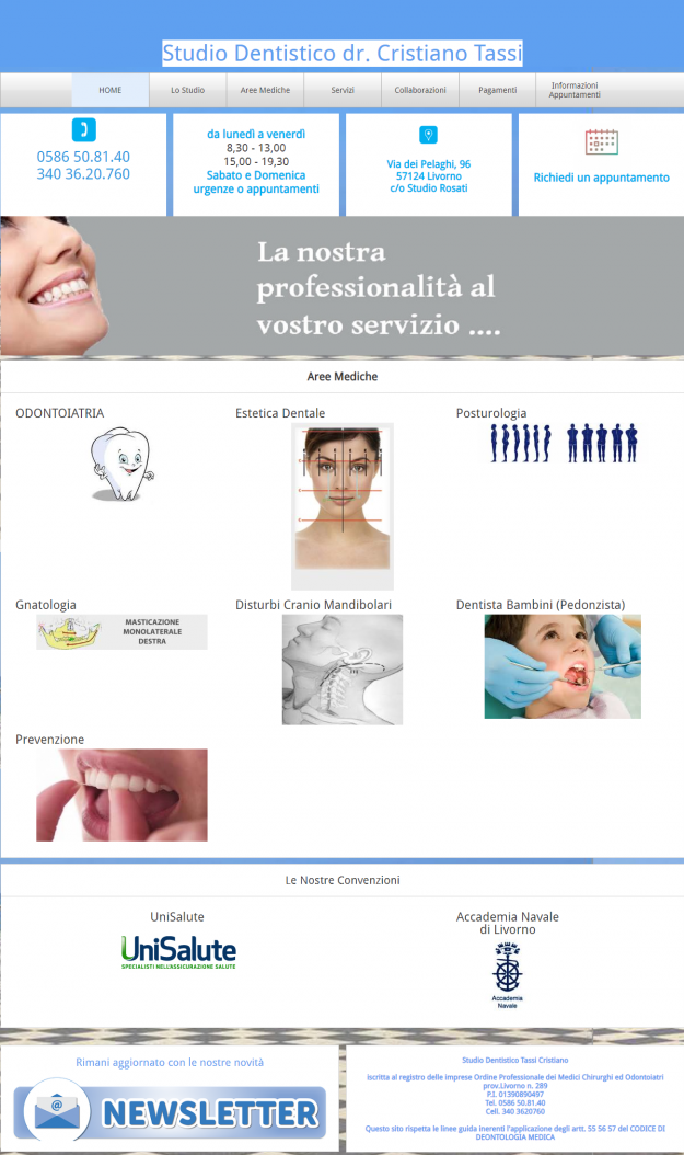 sito web studio dentistico tassi livorno