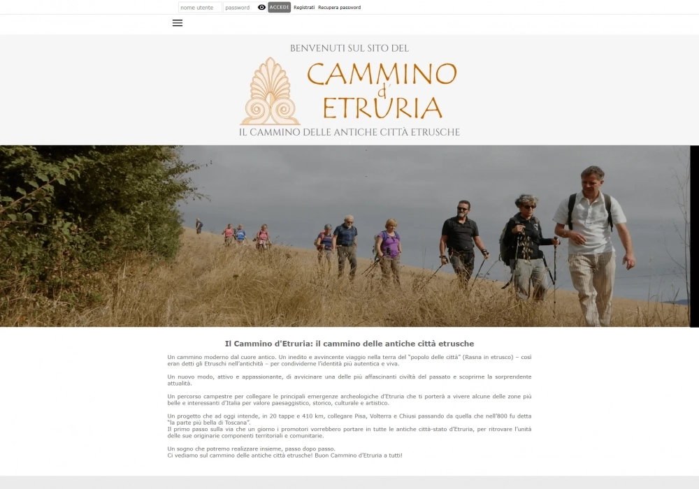 sito web cammino d'etruria