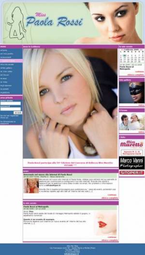 sito web miss template